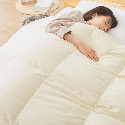 プレミアムゴールドラベル 羽毛布団 95% 充填量1.0kg 日本製 ホワイトグースダウン シングルロング 150×210cm ダウンパワー440dp 国産 羽毛ふとん 掛け布団 羽毛 洗える 保温性 高級感 高品質 【購入者全員にめぐりズムプレゼント中!】