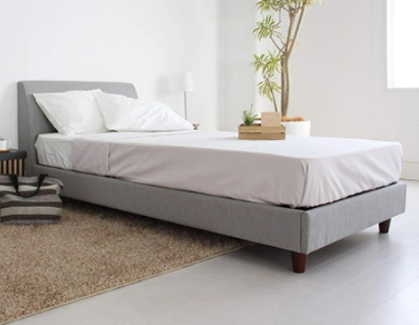 ベッド シングル フレーム ファブリックデザインベッド OLE オーレ フレームのみ シングル(代引不可)