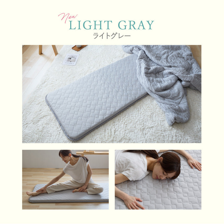 瞬間避暑地 3層ごろ寝マット Mサイズ 65×120cm 強冷感 ウレタン 持ち運び簡単 軽量 ひんやり さらさら 冷感 吸水速乾 抗菌防臭 防ダニ 冷たい ごろ寝 マット 敷布団 布団 冷感素材