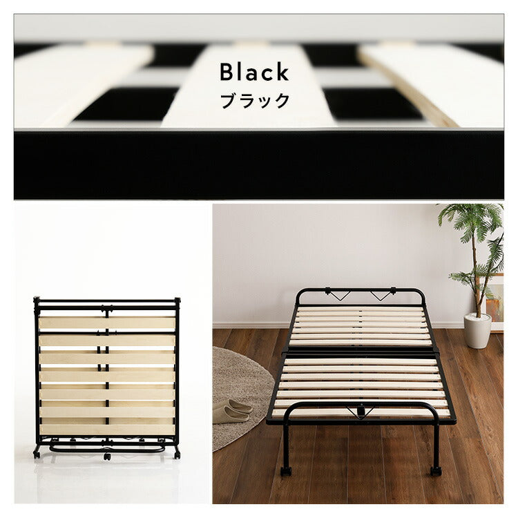 折りたたみパイプすのこベッド シングル Riven リヴェン すのこベッド 折りたたみ 折りたたみ可能 すのこ ベッド ベッドフレーム フレーム シングルサイズ(代引不可)