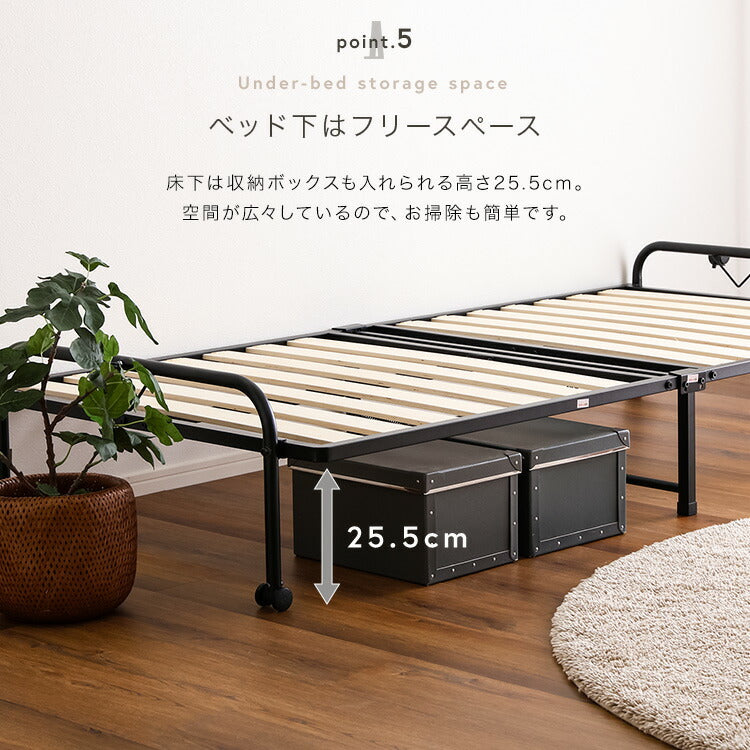 折りたたみパイプすのこベッド シングル Riven リヴェン すのこベッド 折りたたみ 折りたたみ可能 すのこ ベッド ベッドフレーム フレーム シングルサイズ(代引不可)