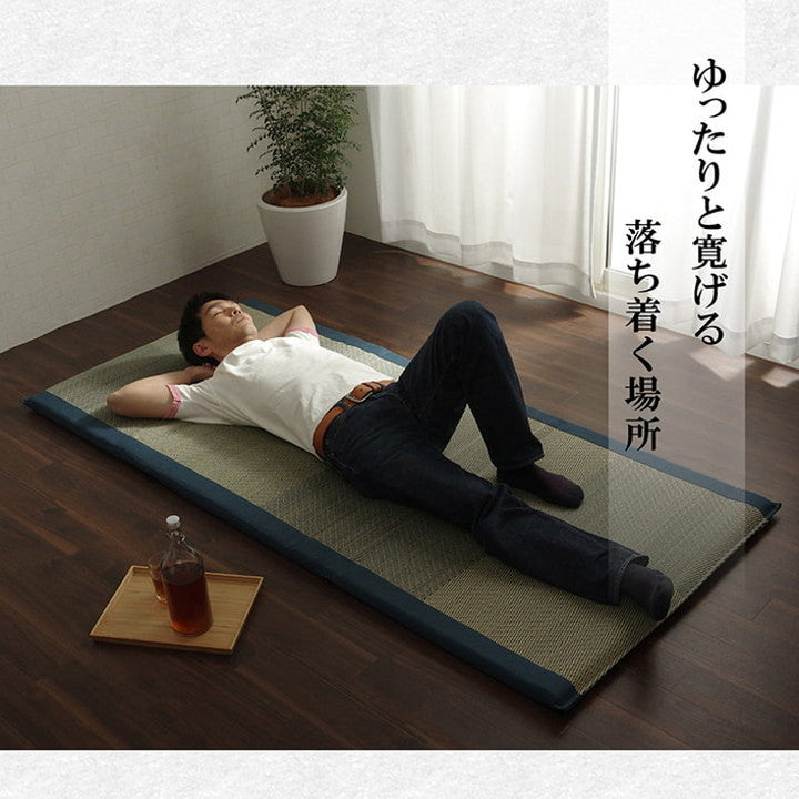 マットレス 90×200cm い草 マットレス い草マット 日本製 国産 ごろ寝マット くつろぎ 折畳み可 敷布団 昼寝 ごろ寝 調温 癒し 消臭 コンパクト インテリア おしゃれ オールシーズン(代引不可)