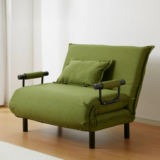 3WAYソファベッド 幅103cm 折りたたみ ソファーベッド ローソファー コンパクト リクライニングソファ 二人掛け カウチソファ(代引不可)