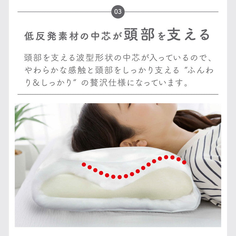 MORIPiLO モリピロ ピロー・ザ・リッチ Pillow the Rich S 枕 43x63cm まくら 低反発中芯 頭・首・肩をしっかりサポート 洗える専用カバー付き モリシタ(代引不可)