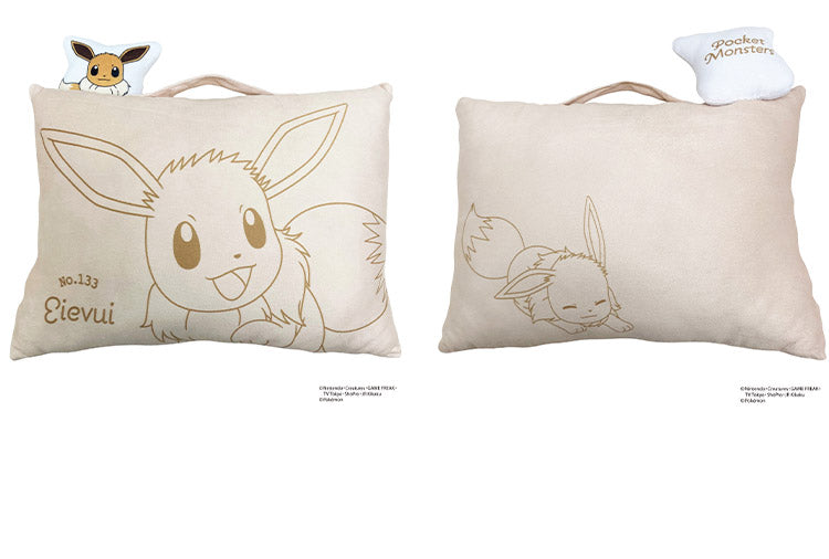 ポケモン マスコット付きまくら ピカチュウ イーブイ カビゴン ニンフィア 枕 取っ手付き 持ち手付き ポケットモンスター キャラクター 可愛い かわいい 男の子 女の子 子供 子ども プレゼント ギフト(代引不可)