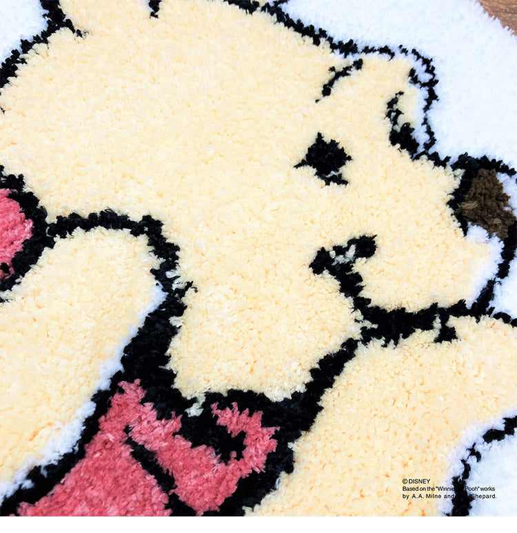 Disney ディズニー ダイカットマット ナチュラルプー ハニー 50×60cm くまのプーさん チェアパッド アクセントラグ マット キャラクター プレゼント ギフト(代引不可)