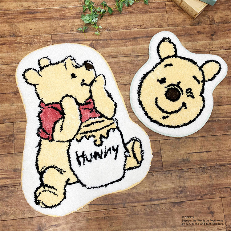 Disney ディズニー ダイカットマット ナチュラルプー ハニー 50×60cm くまのプーさん チェアパッド アクセントラグ マット キャラクター プレゼント ギフト(代引不可)