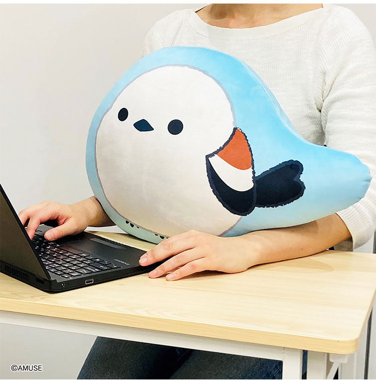 シマエナガ ダイカット抱き枕 ふくふくシマエナガ クッション もちもちダイカット枕 腰枕 ぬいぐるみ マスコット 北海道 しまえなが 可愛い かわいい キャラクター モリピロ(代引不可)