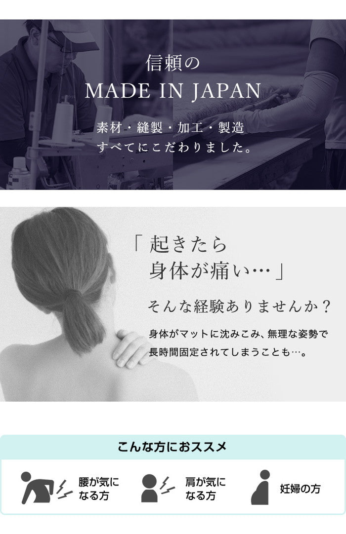 日本製 極厚 マットレス セミダブル 体圧分散 高反発 硬め かため 厚さ17cm 寝返り 三つ折り 3つ折り 折りたたみ 収納 コンパクト 一枚もの(代引不可)