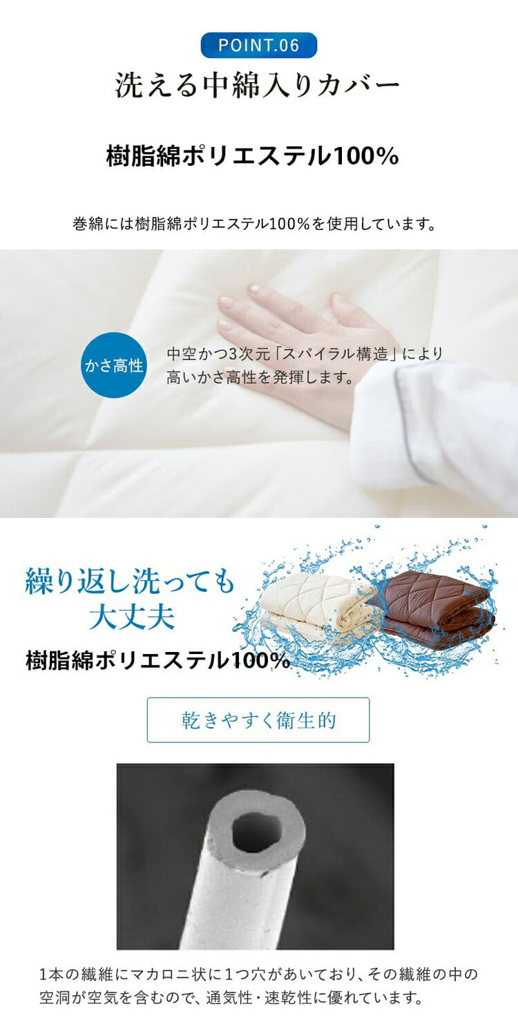 樹脂綿 全部洗える エアーアスリート 脱着式布団 日本製 ダブル 140×200cm 3次元スプリング構造 敷布団 マットレス 高反発 耐久性 通気性 透水性 体圧分散 ヘたりにくい 洗える(代引不可)