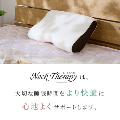 整体師が勧める頸椎安定枕 約32×54cm Neck Therapy 低反発ウレタンフォーム いびき対策 体圧分散 くぼみ設計 快眠枕 首サポート カバーが洗える 仰向け 横向き メッシュ 枕 マクラ ネックセラピー(代引不可)