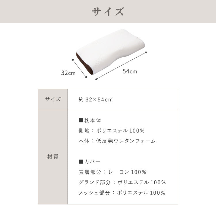 整体師が勧める頸椎安定枕 約32×54cm Neck Therapy 低反発ウレタンフォーム いびき対策 体圧分散 くぼみ設計 快眠枕 首サポート カバーが洗える 仰向け 横向き メッシュ 枕 マクラ ネックセラピー(代引不可)