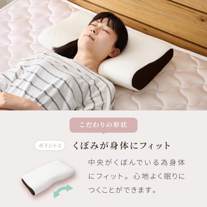 整体師が勧める頸椎安定枕 約32×54cm Neck Therapy 低反発ウレタンフォーム いびき対策 体圧分散 くぼみ設計 快眠枕 首サポート カバーが洗える 仰向け 横向き メッシュ 枕 マクラ ネックセラピー(代引不可)