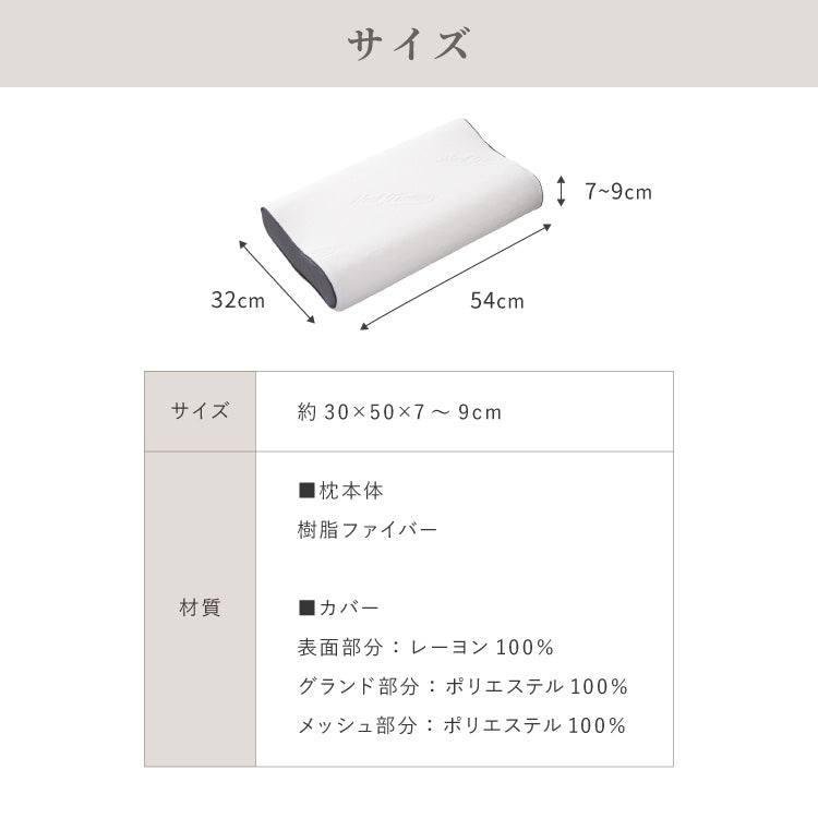 樹脂ファイバー枕 低め 約30×50cm Neck Therapy 整体師が勧める 洗える 3D枕 メッシュ構造 通気性 弾力性 洗濯 丸洗いOK まくら 快眠枕 首・肩サポート 枕 まくら ネックセラピー(代引不可)