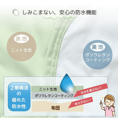 防水シーツ 90×170cm ハーフ 無地 介護ヘルパーお勧め ニット地 部分用 介護用 お子さまに ペットに ワイドタイプ 電気毛布 あんかOK 抗菌防臭
