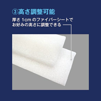 ファイバーボディワイドピロー ゼログラビティライズ RISE 健康睡眠 洗える 高反発 背中 通気性 メッシュ 寝汗 湿気 高さ調節可能 防臭 吸水速乾 枕 腰 まくら マクラ