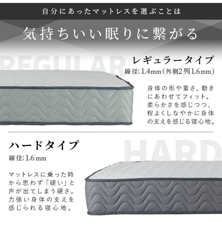 ポケットコイルマットレス 厚み21cm ハードタイプ 両面仕様 クールマックス 遠赤外線保温機能 セミシングル 高密度 布団 圧縮梱包 3Dメッシュ ベッドマット 寝具 ポケットコイル コイル