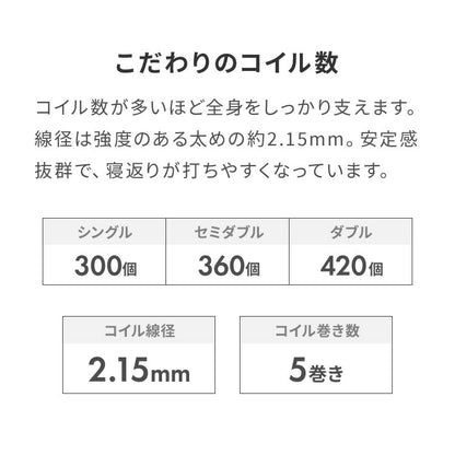 ボンネルコイル マットレス ダブル マット 三つ折り ボンネルマット スプリングマット ベッドマット 3つ折り 折りたたみ ボンネルマット スプリングマットレス 硬め 高品質