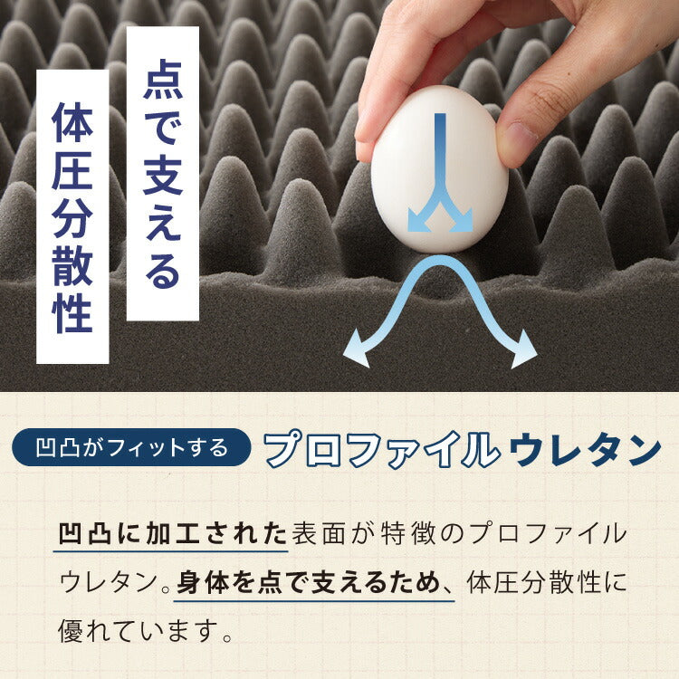 マットレス 高反発 ダブル 3つ折り 厚さ10cm 炭入り リバーシブル 体圧分散 通気 高反発マットレス 三つ折り 190N 敷布団 高密度 25D 硬め 折りたたみマットレス ベッドマットレス 高反発ウレタン メッシュ生地 洗えるカバー