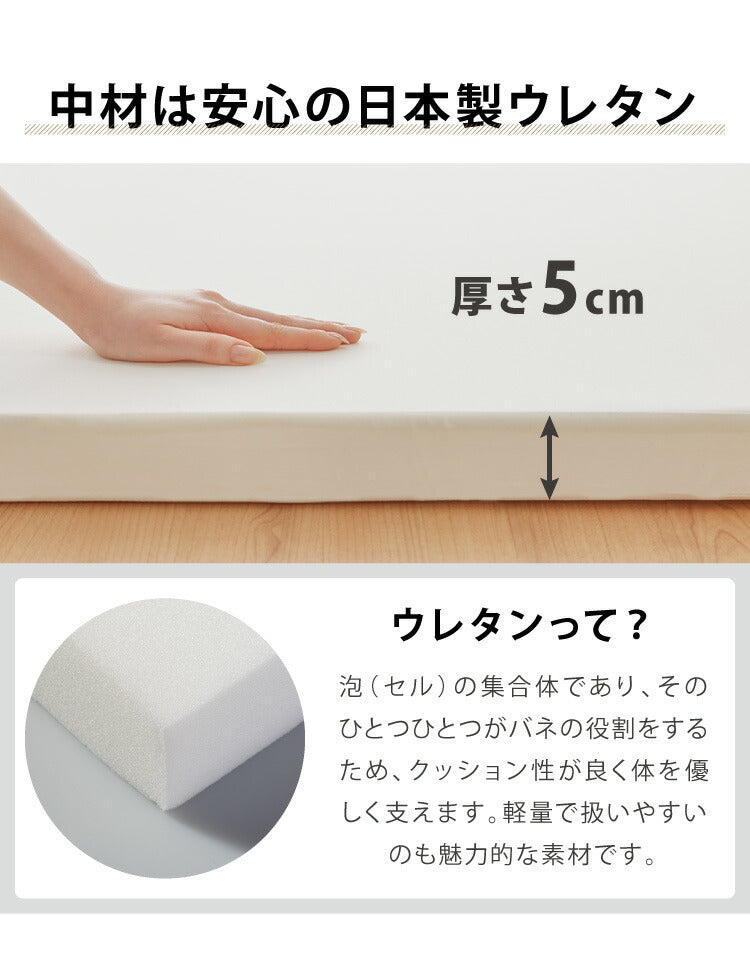 日本製 三つ折り バランスマットレス ダブル 厚さ5cm 高反発 ウレタン 折りたたみ 腰痛 肩こり 妊婦 折りたたみマットレス 国産 収納 コンパクト(代引不可)