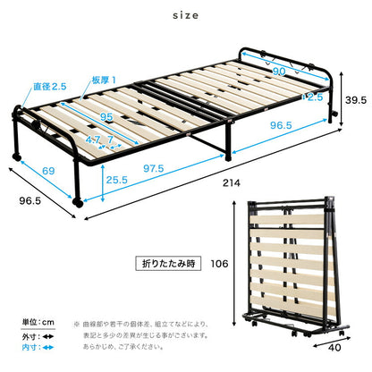 折りたたみパイプすのこベッド シングル Riven リヴェン すのこベッド 折りたたみ 折りたたみ可能 すのこ ベッド ベッドフレーム フレーム シングルサイズ(代引不可)