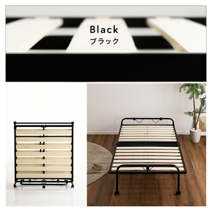 折りたたみパイプすのこベッド シングル Riven リヴェン すのこベッド 折りたたみ 折りたたみ可能 すのこ ベッド ベッドフレーム フレーム シングルサイズ(代引不可)