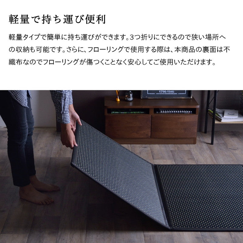ユニット畳 日本製 い草 フレア マットレス 120×210cm セミシングル 吸着シートセット 抗菌防臭 吸放湿性 防音 井草 イグサ 国産 軽量 こたつ ぴったり 滑り止めシート(代引不可)