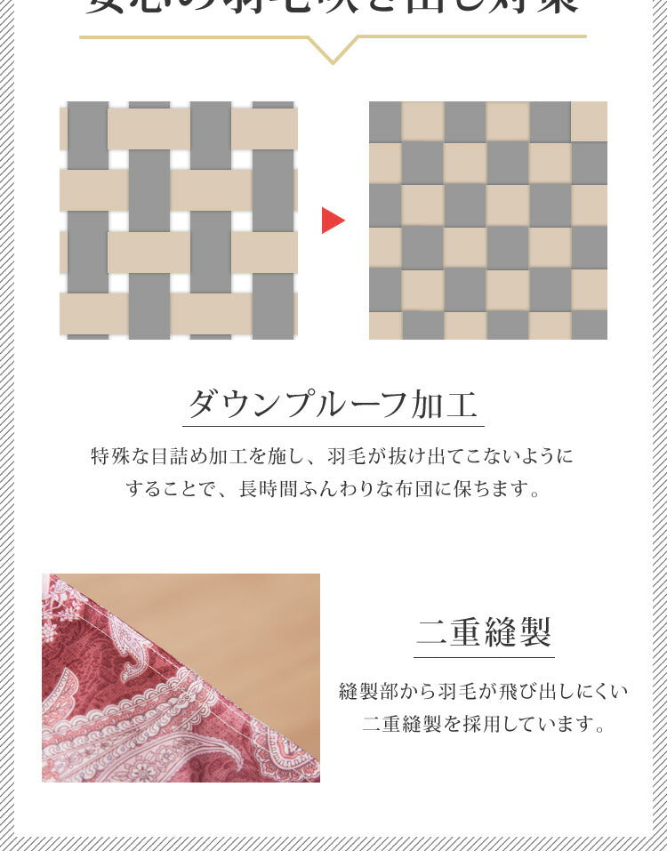 日本製 羽毛布団 キング ロイヤルゴールドラベル ポーランド産ホワイトグースダウン93% 400dp 充填量2kg 立体キルト 抗菌防臭 国産 冬 暖かい あったか グース 羽毛ふとん 掛け布団 掛布団 ホワイト (代引不可)【送料無料】