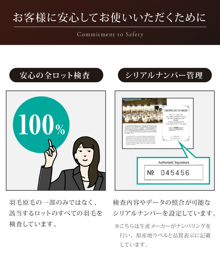 日本製 羽毛布団 キング ロイヤルゴールドラベル ポーランド産ホワイトグースダウン93% 400dp 充填量2kg 立体キルト 抗菌防臭 国産 冬 暖かい あったか グース 羽毛ふとん 掛け布団 掛布団 ホワイト (代引不可)【送料無料】