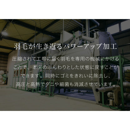 ロイヤルゴールドラベル 羽毛布団 93% 充填量1.3kg 日本製 ホワイトダックダウン ダブルロング 190×210cm ダウンパワー400dp 国産 羽毛ふとん 掛け布団 羽毛 洗える 保温性 高級感 高品質【送料無料】