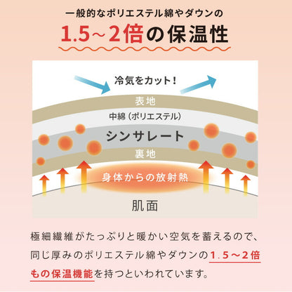 ぬくもりシールド シンサレート 掛け布団 クイーン バイカラー 襟元までフリース カバーなしで使える 軽い 丸洗い 断熱 保温 抗菌防臭 洗える 防ダニ 軽量 ホコリが出にくい 低ホル 暖かい 冬用掛け布団 掛ふとん 暖かさ羽毛の約2倍 thinsulate【送料無料】