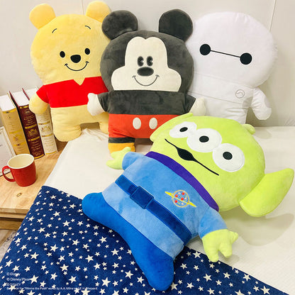 ディズニー 抱きしめやすいフラットな抱き枕 ふらぴろ ベイマックス プー グリーンメン ミッキー ぬいぐるみ 抱き枕 抱きまくら 可愛い かわいい キャラクター Disney(代引不可)