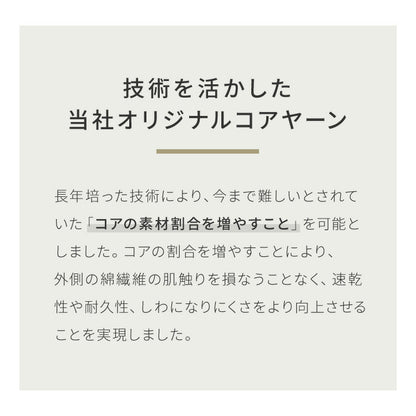 with core コアヤーン キルトラグ 130×180cm 固綿入り 綿 吸水速乾 洗える エコ 天然素材 コットン BCIコットン コアヤーン糸 ラグ 三層ラグ コットンラグ ウィズコア