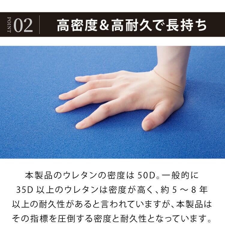 マットレス 日本製 シングル 超硬質 硬め 高反発 三つ折り 折りたたみ 高密度 カチカチ 460N カチカチ 50D かため 国産 体圧分散 コンパクト 収納 厚さ8cm(代引不可)