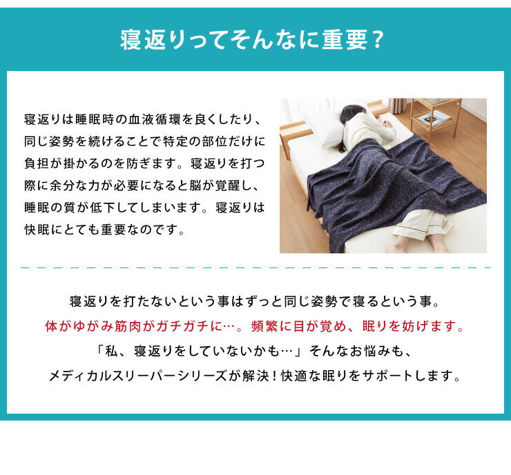 マットレス 日本製 メディカルスリーパー ネオ ダブル 高反発 厚さ4cm 国産 体圧分散 腰痛 寝返り カバー 洗える 硬め 145N トッパー(代引不可)